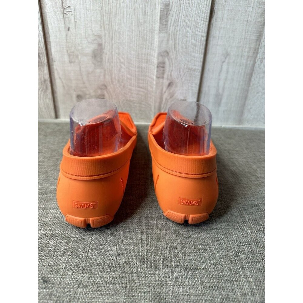 SWIMS Mens Penny Loafers Size 8 Machine Washable Boat Deck Orange Coral Shoes - Picture 3 of 11
